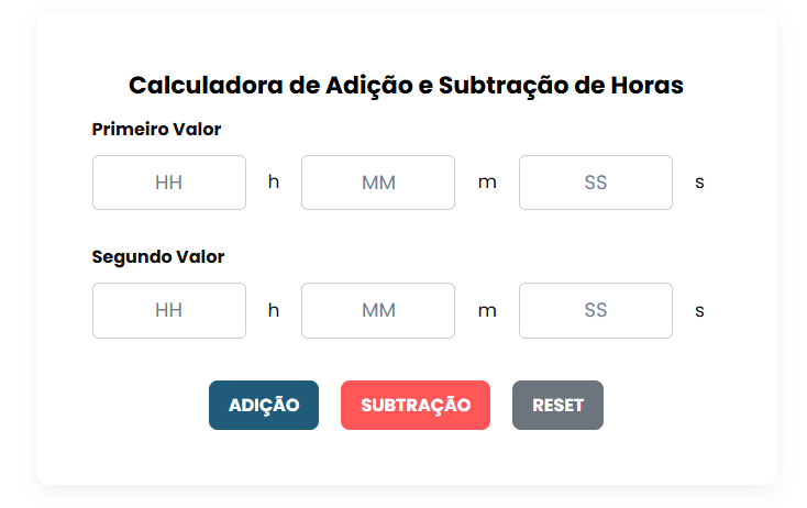 Adição e Subtraçã interface
